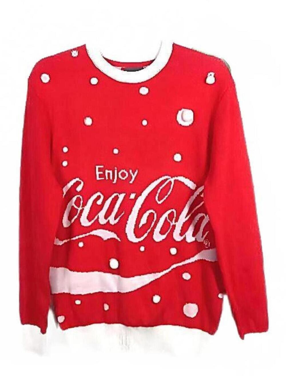 H&M Coca Cola Womens Mens Sz S Red White Christmas Knit Collectible Sweater